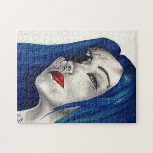 美しく壊されたファンタジーの元の芸術のパズル ジグソーパズル (横)