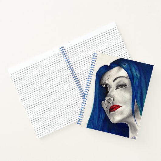 美しく壊れたゴシックガールホラーファンタジーアート ノートブック (内部)