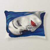 美しく壊れたファンタジーホラーゴシックガールアート アクセントクッション (正面)