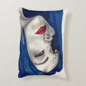 美しく壊れたファンタジーホラーゴシックガールアート アクセントクッション (裏面(縦))