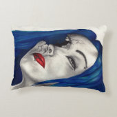 美しく壊れたファンタジーホラーゴシックガールアート アクセントクッション (裏面)