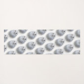 美しく夢見るような穏やかな雪のフクロウ ヨガマット (裏面(横))