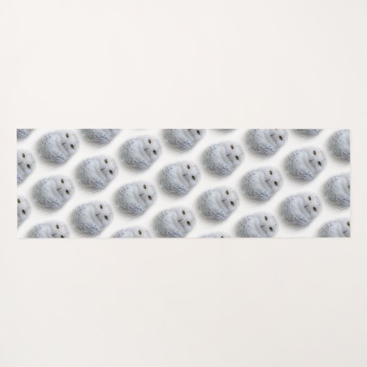 美しく夢見るような穏やかな雪のフクロウ ヨガマット (裏面(横))