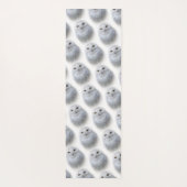 美しく夢見るような穏やかな雪のフクロウ ヨガマット (裏面)