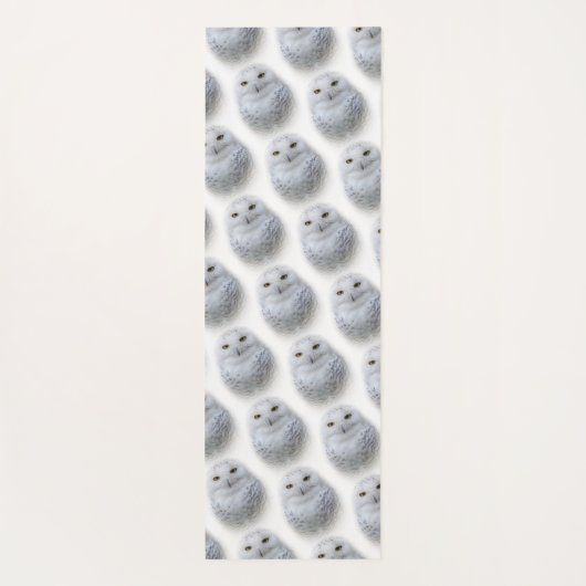 美しく夢見るような穏やかな雪のフクロウ ヨガマット (裏面)