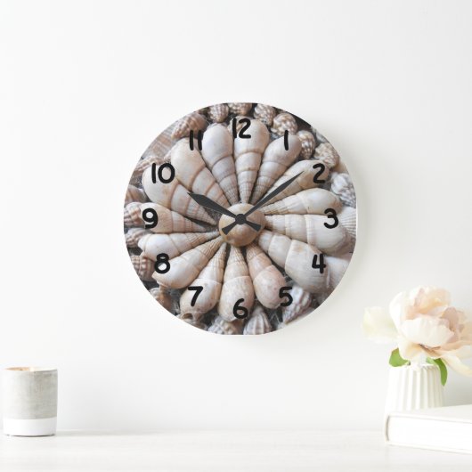 美しく大きい貝殻の円形の柱時計 ラージ壁時計 (ホーム)