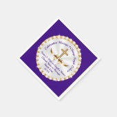 美しく宗教的な紙のナプキンパーソナライズされた、 スタンダードカクテルナプキン (角)