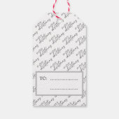 美しく愉快エレガントなクリスマスパーソナライズされた ギフトタグ (裏面)