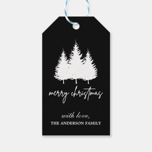 美しく愉快エレガントなクリスマスパーソナライズされた ギフトタグ (正面)