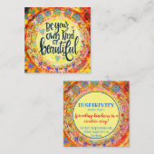 「美しく感動的な親切なカードを スクエア名刺 (正面/裏面)