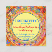 「美しく感動的な親切なカードを スクエア名刺 (裏面)