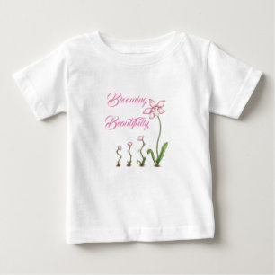 美しく成長の花のワイシャツ咲くこと ベビーTシャツ