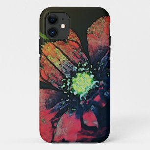 美しく抽象的な花の電話箱 iPhone 11 ケース