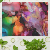 美しく抽象芸術カラフルのキッチンタオル キッチンタオル (折り畳み)