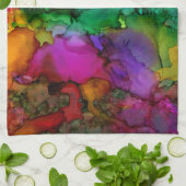 美しく抽象芸術カラフルのキッチンタオル キッチンタオル (折り畳み)