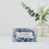 美しく敏感なタンポポの花の写真 名刺 (スタンド正面)