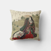 美しく日本のなヴィンテージのアートワークの枕 クッション (正面)