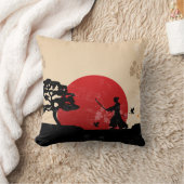 美しく日本のな武士の背景の装飾用クッション クッション (ブランケット)