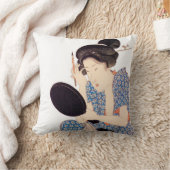 美しく日本のな芸者のデザインの装飾用クッション クッション (ブランケット)