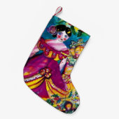 美しく旧式な人形 スモールクリスマスストッキング (正面 (吊り時))