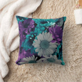 美しく明るい花柄 クッション (ブランケット)