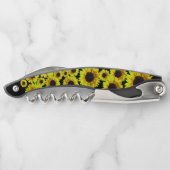 美しく明るく黄色いヒマワリ- ソムリエナイフ (裏面)