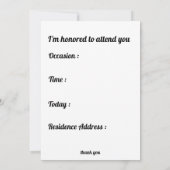 美しく最高の招待おめでとうございます 招待状 (裏面)