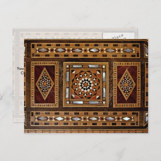 美しく有名な真珠の象嵌細工ダマス ポストカード (正面/裏面)