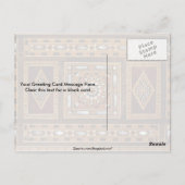 美しく有名な真珠の象嵌細工ダマス ポストカード (裏面)