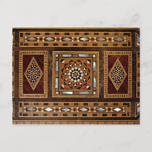 美しく有名な真珠の象嵌細工ダマス ポストカード (正面)
