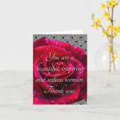 美しく活気づけるな無私の女性 カード (黄色い花)