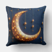 美しく照らされた三日月 クッション (裏面)