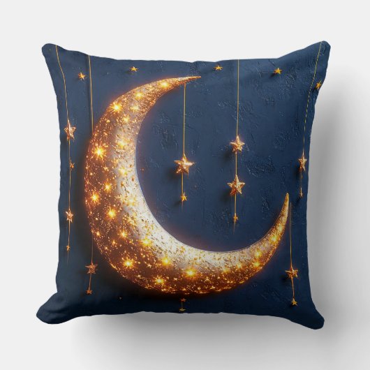 美しく照らされた三日月 クッション (正面)