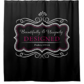 美しく独自の設計:パルムス信仰 シャワーカーテン (正面)