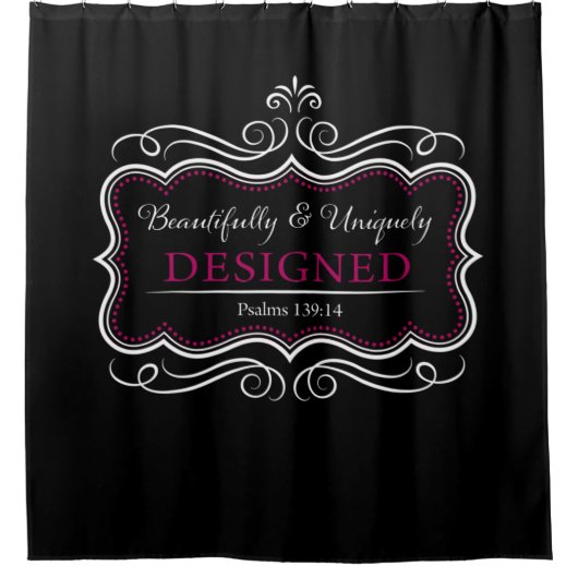 美しく独自の設計：パルムス信仰 シャワーカーテン (正面)