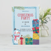 美しく珍しいクリスマスパーティの招待状 招待状 (スタンド正面)