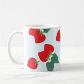 美しく甘くかわいいいちごパターン。 Personali コーヒーマグカップ (左)