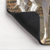 美しく白いアラビアの馬 マウスパッド (コーナー)