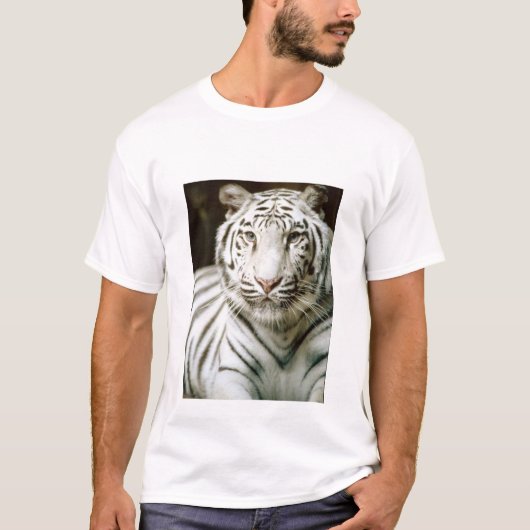 美しく白いトラのTシャツ Tシャツ (正面)
