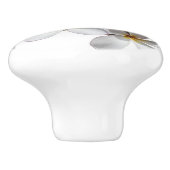 美しく白いプルメリアまたはFrangipaniの花 セラミックノブ (側面)