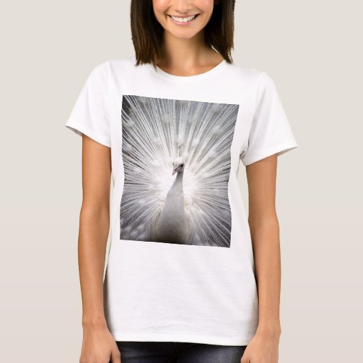 美しく白い孔雀 Tシャツ (正面)