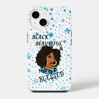 美しく祝福されたブラックフォンケース iPhone 14ケース