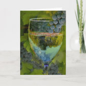 美しく空白のなワインの芸術のメッセージカード カード (正面)