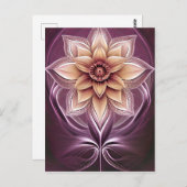 美しく素晴らしファンタジーモダンの蓮の花 ポストカード (正面/裏面)