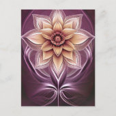 美しく素晴らしファンタジーモダンの蓮の花 ポストカード (正面)