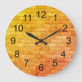 美しく素朴なレンガ壁の質 ラージ壁時計