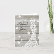 美しく素朴な冬のサンキューカード
