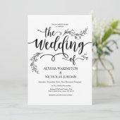 美しく素朴な結婚式招待状カード 招待状 (スタンド正面)