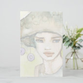 美しく繊細な少女の姿 便箋 (スタンド正面)