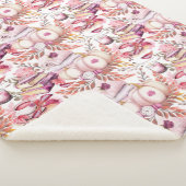 美しく美しいシックな秋のパターン シェルパブランケット (3/4)